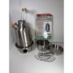 Kelly Kettle Scout Stainless Steel Camp Kettle & Cook Set Cook Boil Purify Water